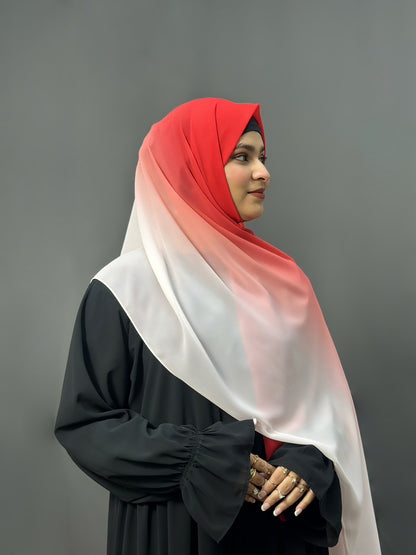 OMBRE GEORGETTE- REDISH