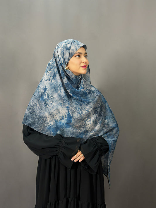 TIE DIE CHIFFON- BLUES