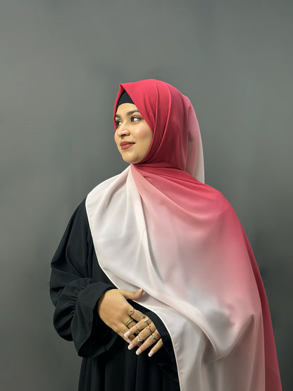 OMBRE GEORGETTE- MAROON