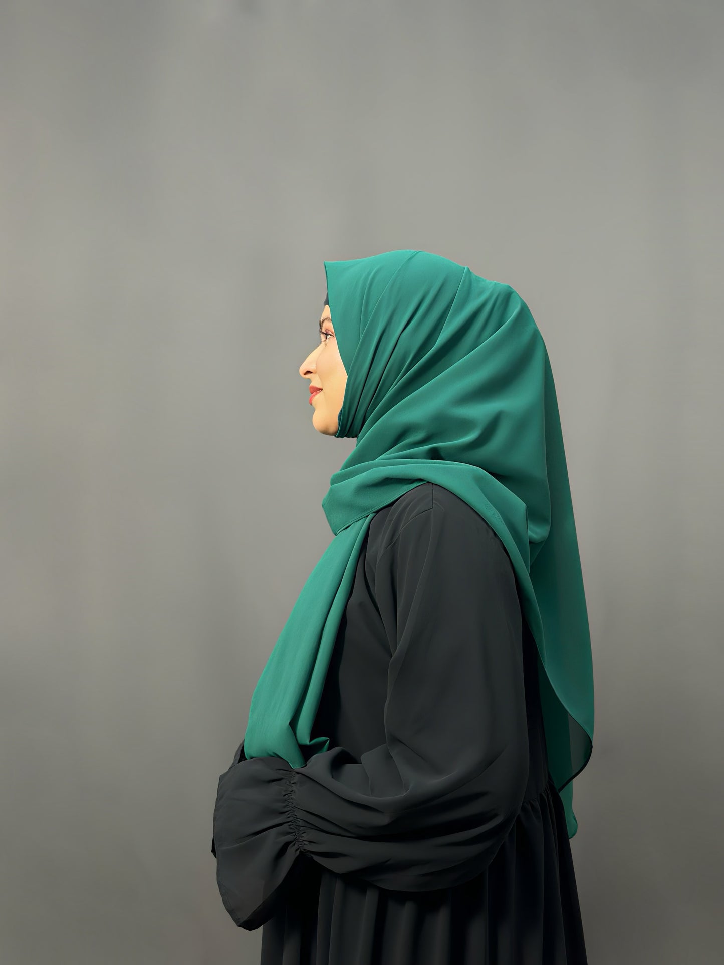 LUXE GEORGETTE- DEEP GREEN