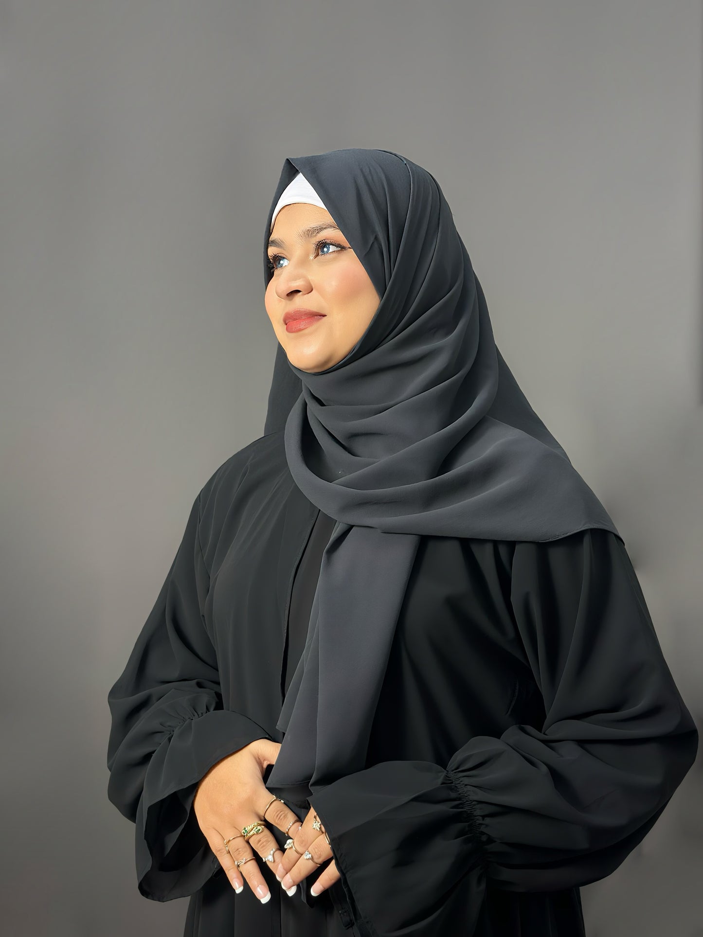 LUXE GEORGETTE- DARK GREY