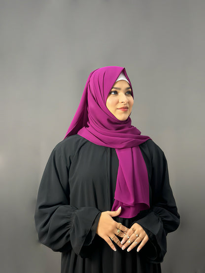LUXE GEORGETTE- DEEP PURPLE