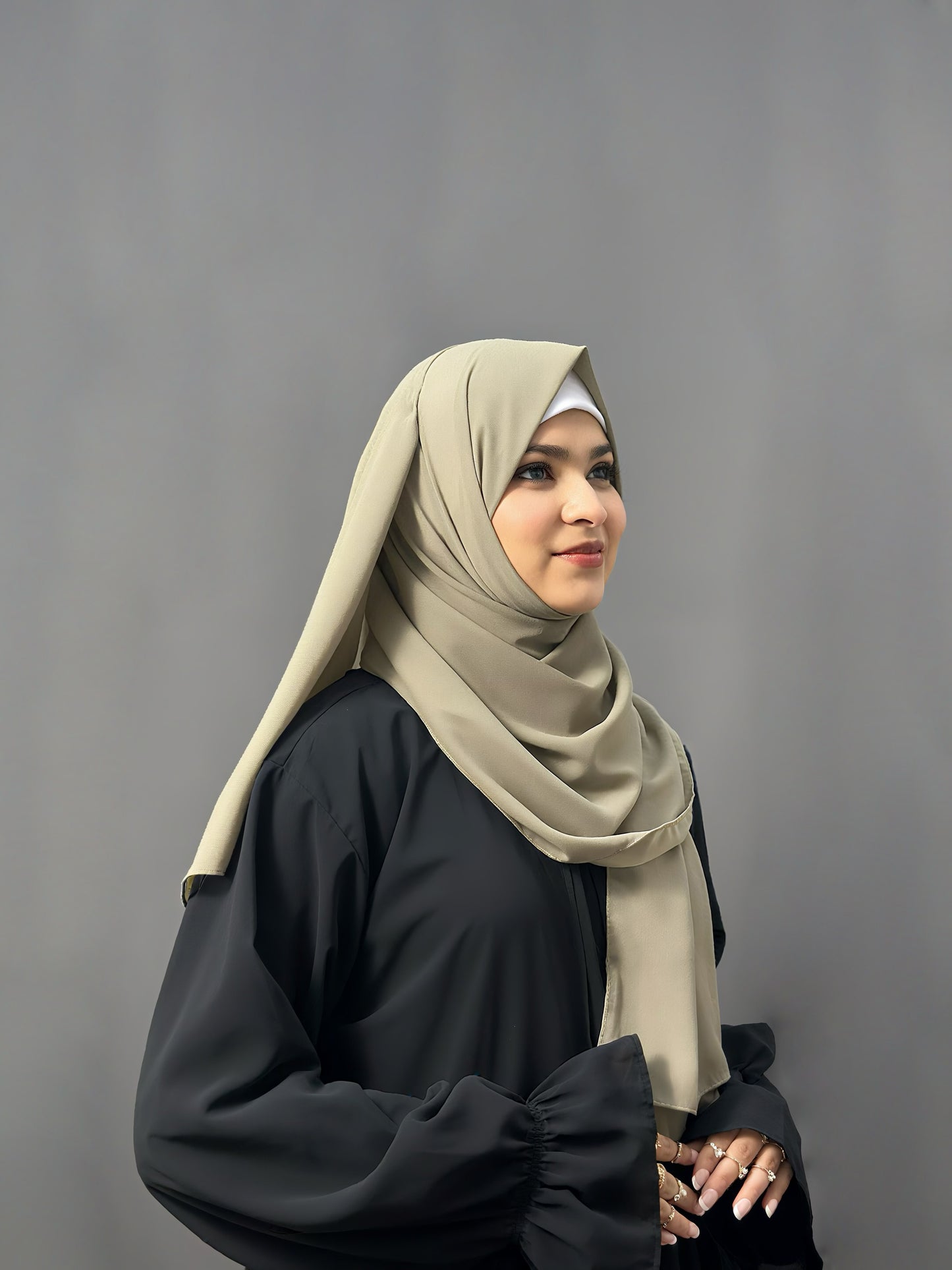 Luxe Georgette- Muddy Beige