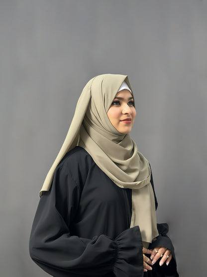 Luxe Georgette- Muddy Beige