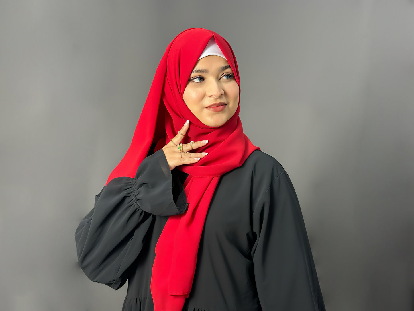 LUXE GEORGETTE- RED