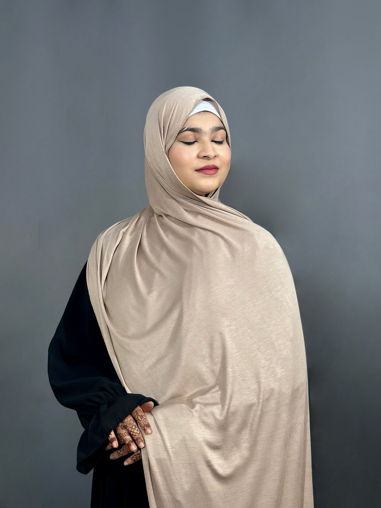 BAMBOO JERSEY HIJAB- KHAKI
