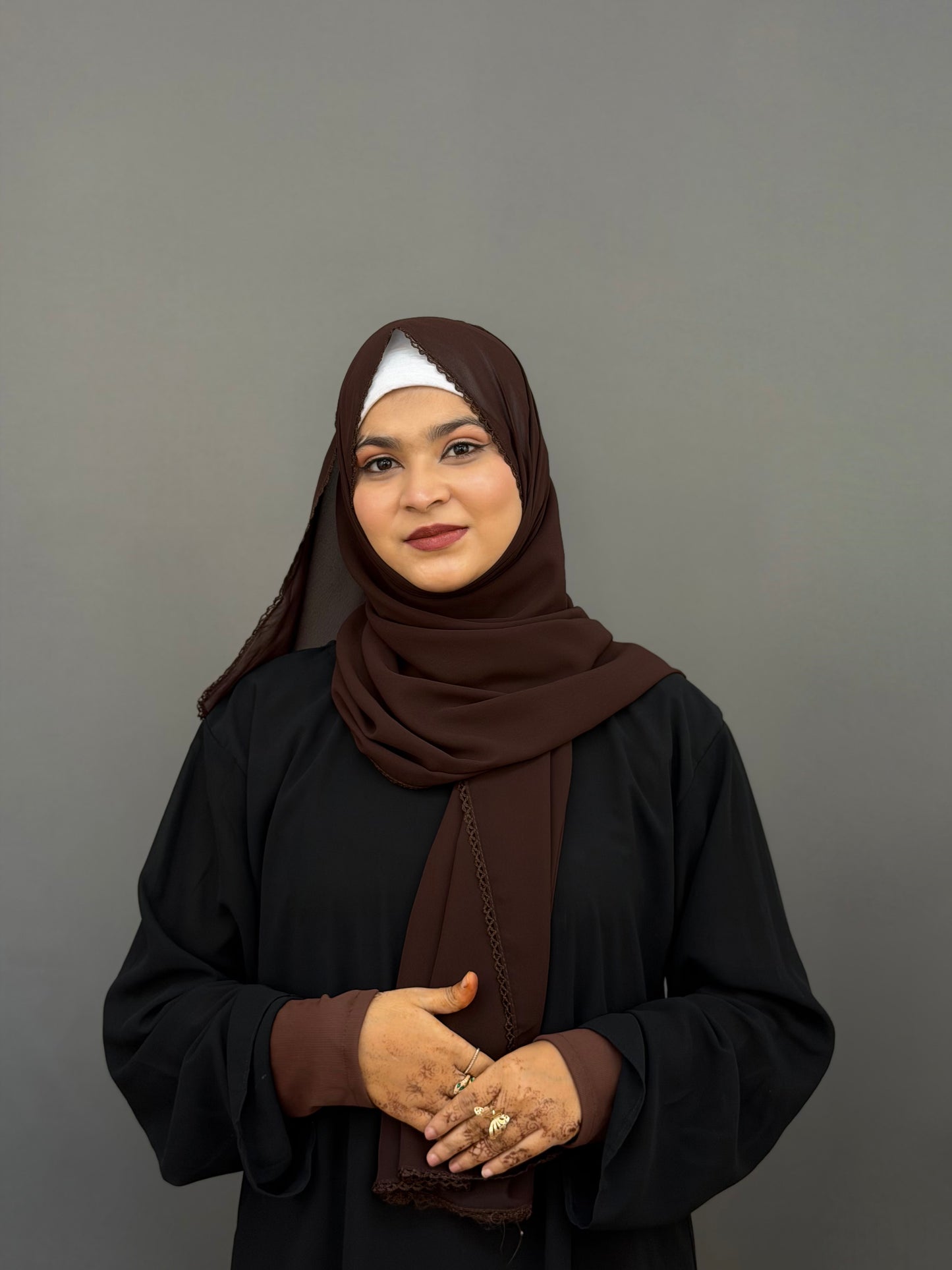 CROCHET HIJAB- BROWN