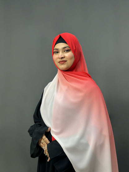 OMBRE GEORGETTE- REDISH