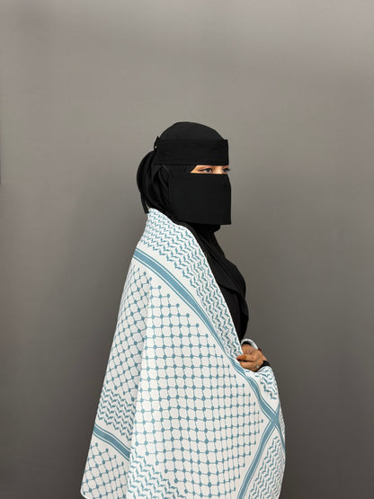 KEFFIYEH HIJAB- BLUE