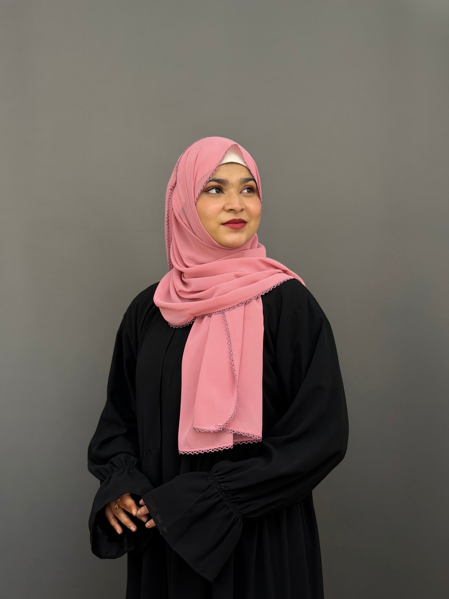 CROCHET HIJAB- BLUSH PINK