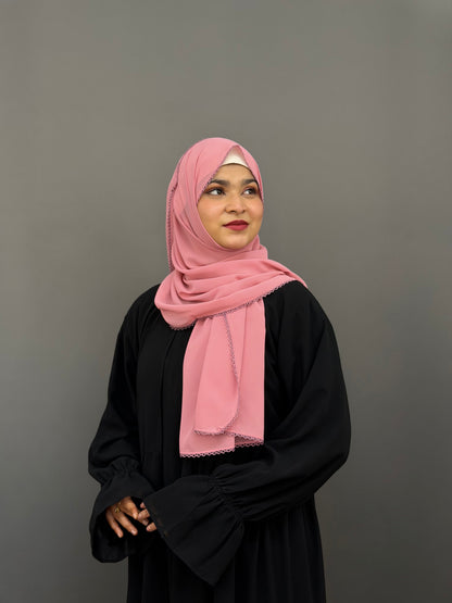 CROCHET HIJAB- BLUSH PINK
