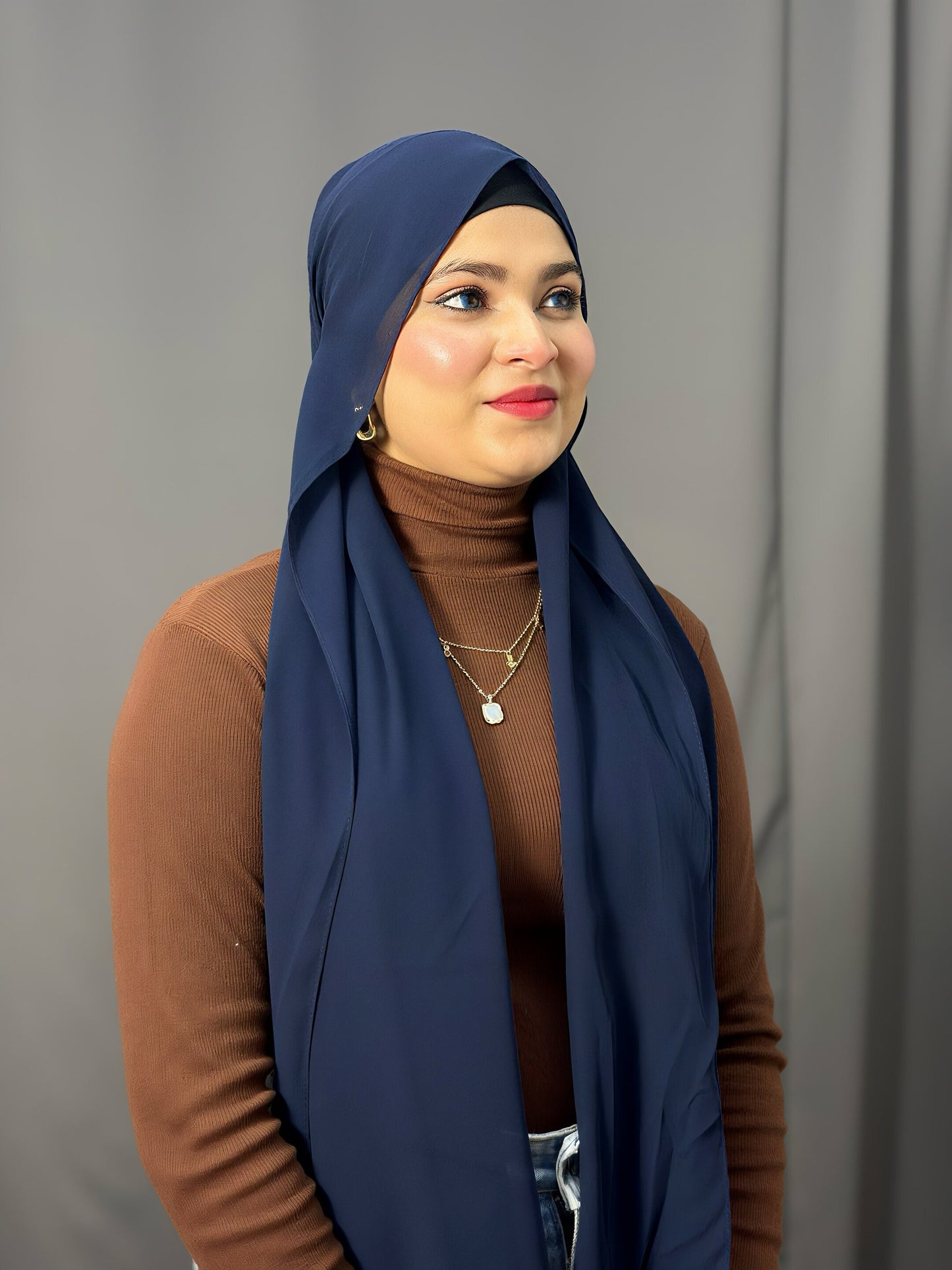 LUXE  GEORGETTE- NAVY BLUE