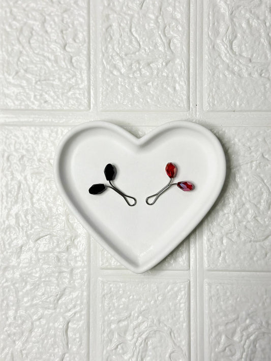 CLEAR LOOP PIN- SCARLET(Pack of 2)