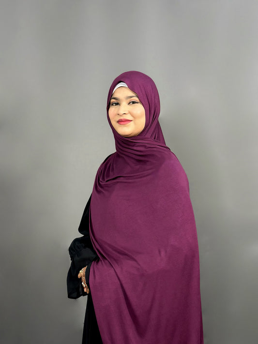 BAMBOO JERSEY HIJAB- JAMUN