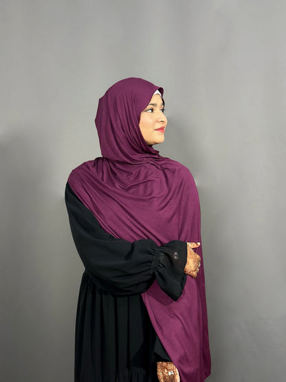BAMBOO JERSEY HIJAB- JAMUN